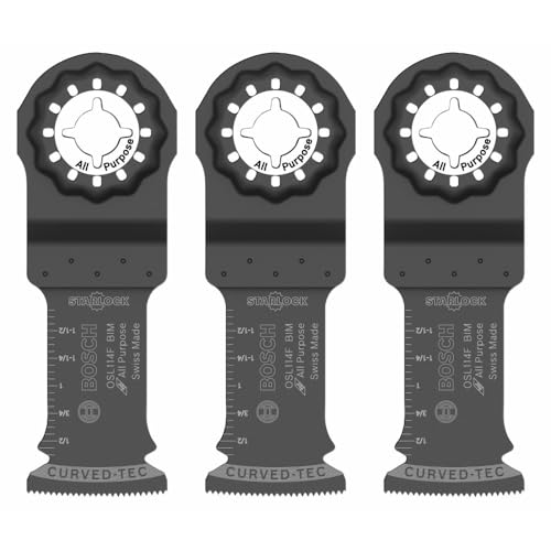 Bosch OSL114F-3 1-1/4 in. Starlock® Oscillating Multi Tool Bi-Metal Xtra-Clean Plunge Cut Blade 3 pk.