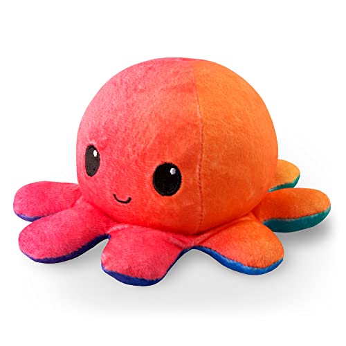 Image of TeeTurtle Reversible Octopus Mini Plush - Stuffed Animal Toy