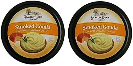 8oz Glacier Ridge Farms Smoked Gouda Gourmet Spreadable Cheese (2 Units Per Order)