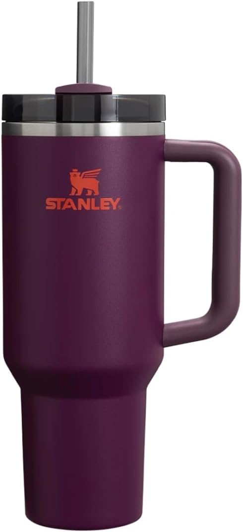 1913 Quencher H2.0 Flowstate Tumbler 1.2L - Cold for 11 Hours - Iced for 48 Hours - Metal Water Bottle with Straw, Handle and Lid - Dishwasher Safe - Travel Mug for Cold Drinks - Plum | Cold For 11 Hours - Iced For 48 Hours - Stainless Steel Tumbler With Straw, Handle And Lid - Dishwasher Safe Travel Mug