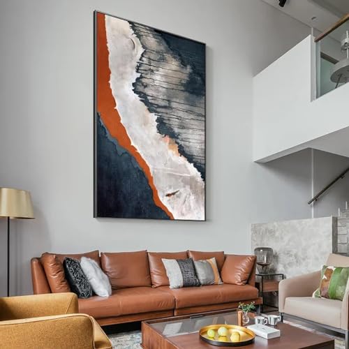 Toile art paysage abstrait moderne LSYALUCK 50x75 cm décoration salon sans cadre