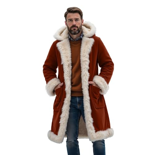 Generisch Parka de invierno para hombre, con forro cálido, chaqueta de invierno, ajuste cómodo, abrigo de invierno, corte regular, chaqueta funcional gruesa, abrigo para hombre, en ejecución larga