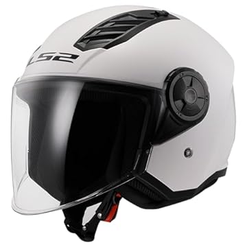 LS2, Casco Moto Jet AIRFLOW II gloss white, L