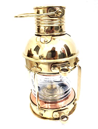Ganga Nautico Nautico Antico 14 Nave Lampada Barca In Ottone Rame Lanterna Elettrica Marittima Da Collezione Casa Decorativa