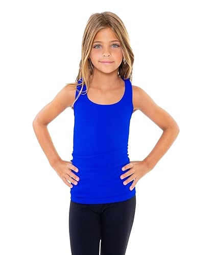 Image of Malibu Sugar Girls Tank Tops Size 7-10 - Racerback Tank Top Dance Cheer Gymnastics Shirts for Sports Undershirts Layering
