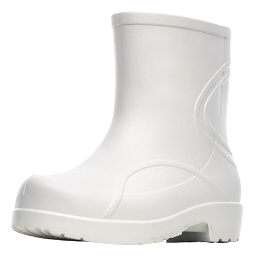Bota Galocha Borracha Pvc Forrada Cano Curto Açougue Limpeza (Branco, 41)