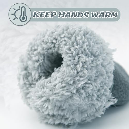 Image of BAVST Baby Toddler Winter Mittens Girls Warm Fleece Lined Gloves Kids Sherpa Lined Mittens for Boys