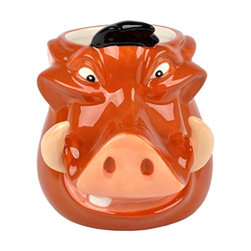 Ideal casa Taza Disney 3D Pumba El Rey Leon, Cerámica, 375ml