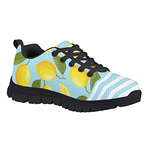 AmzPrint Pineapple Print Unisex-Child Mesh Comfy Tennis Walking Shoes Lace Up Low-Top Little Girls Running Shoes Size 1 Green2