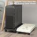 Computer Stand Pc Stand Desktop PC Tower Stand , Ventilated PC Tower Stand, Under Desk CPU Holder Mobile Gaming PC Floor Stand with 4 Caster Wheels Computer Tower Stand Printer Stand(Black,With wheels