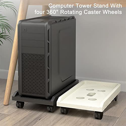 Soporte para torre de PC de escritorio con ruedas, base móvil con ventilación para CPU miniatura 7