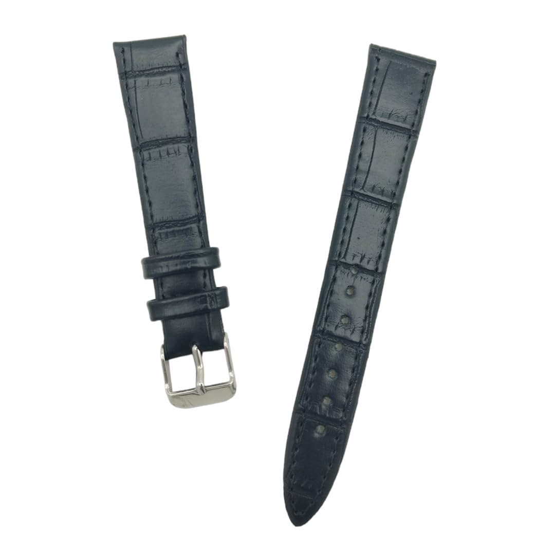 NXZ Black Genuine Leather 18mm Strap For Men, Leather Band Hook And Loop Clasp Strap For Watches (Black, 18 MM) (B0CM43T9C4) Amazon Price History, Amazon Price Tracker