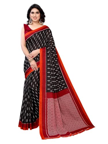 Sari Kasavu Shiv Textiles femme coton noir vêtement traditionnel imprimé taille standard