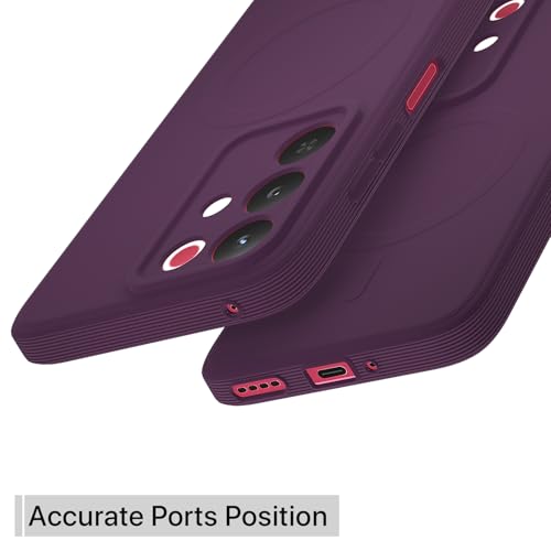Image of Pikkme Back Cover for Realme Narzo 90X 5G / Realme C85 5G / Realme 15X 5G Soft Matte Silicone Mag-Safe Design (Mag-Safe Not Support) Camera Protection | Slim Fit Bumper Cover (Purple)