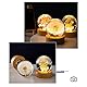 MARZIUS Blumen-Kristallkugel-Nachtlicht, 6 cm Glaskugel-Nachtlampe mit Holzsockel, Dekorationen, Geschenke für Männer, Frauen, Kinder, Jungen, Mädchen, Teenager (Pusteblume)