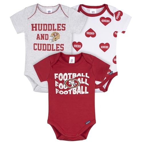 Gerber Baby Girls NFL 3-Pack Onesie Bodysuit 49Ers NFL 3-Pack6 Months