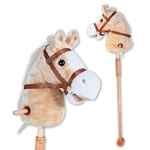 Knorrtoys 40101 - Steckenpferd "Sugar", Hellbraun, ca. 95 cm