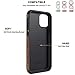 TENDLIN Compatible with iPhone 11 Pro Case Wood Grain with Carbon Fiber Texture Design Leather Hybrid Case Black