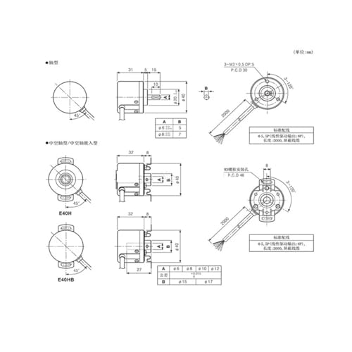 Encodeur rotatif E40HB8-3-T-24 pour mesure de position de précision industrielle - 7