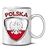 Produktbild Polen Polska Poland Fan Artikel 4660 Fuss Ball Welt Europa Meisterschaft EM 2020 WM 2022 Kaffee Tasse Becher Koszulka Geschenk Ideen Fahne Weiss
