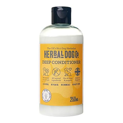 Herbal Dog Co Dog Conditioner with Coconut Oil, 250ml - Dog Grooming Products for Dogs & Puppies - Hypoallergenic, All-Natural, Vegan, Made in UK Cover