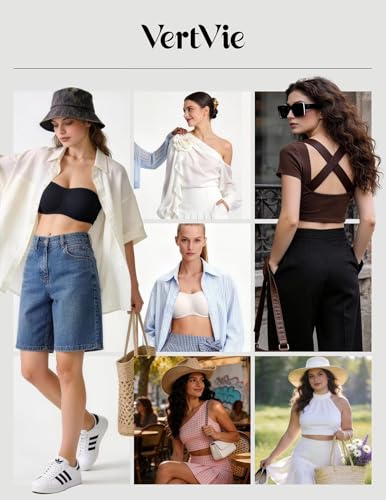 Image of Vertvie Womens Strapless Bra Jelly Push Up Seamless Bandeau Bra Wireless Non Slip Silicone Tube Top Bras Padded Bralette