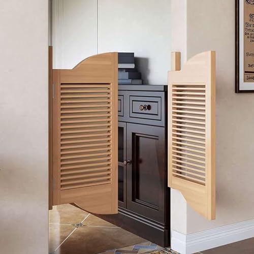 Automatic Wooden Swinging Cafe Doors with Hind Sa Door, Customizable Partition Doors for Shop Entrances, Durable & Stylish Design for Commercial Use