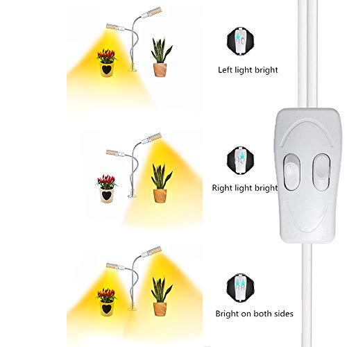 Vionmi Optics Grow Lights For Seed Starting Full Spectrum Led Plant Grow Lamp For Succulent Indoor Plants Sun Lights 2 Head Clip Lamps Replaceable Bulb Adjustable Gooseneck #TOP6