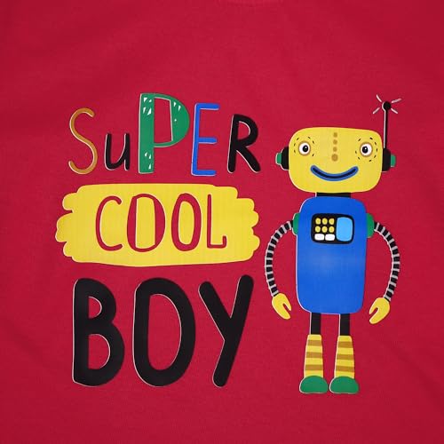 Image of superminis Boy's /Girls Cotton Round Neck Full Sleeves Regular Fit T Shirts With Trendy And Fun Prints