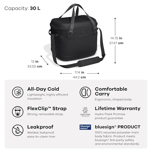 Image of Hydro Flask Carryout Cooler - Insulated Portable Soft Cooler - 30 L Capacity in Harbor Blue