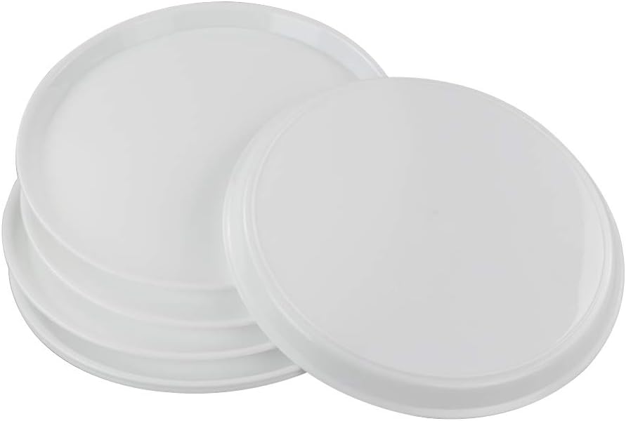 Jekiyo Plastic Round Trays for Serving, 13.5 Inches, 6 Packs