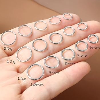 8 STKS Hypoallergene Titanium Neus Ring Stud, Gouden Neus Hoop voor 8 STKS Hypoallergene Titanium Neus Ring Stud, Gouden Neus Hoop voor