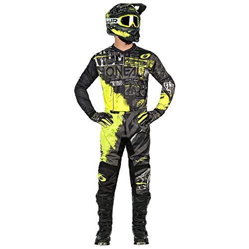O\'Neal Ride Black/Neon Yellow Kids/Youth (8/10 (24)/Medium) Powersports Protective Jersey Pants riding bundle motocross off-road dirt bike set - Thumbnail 3