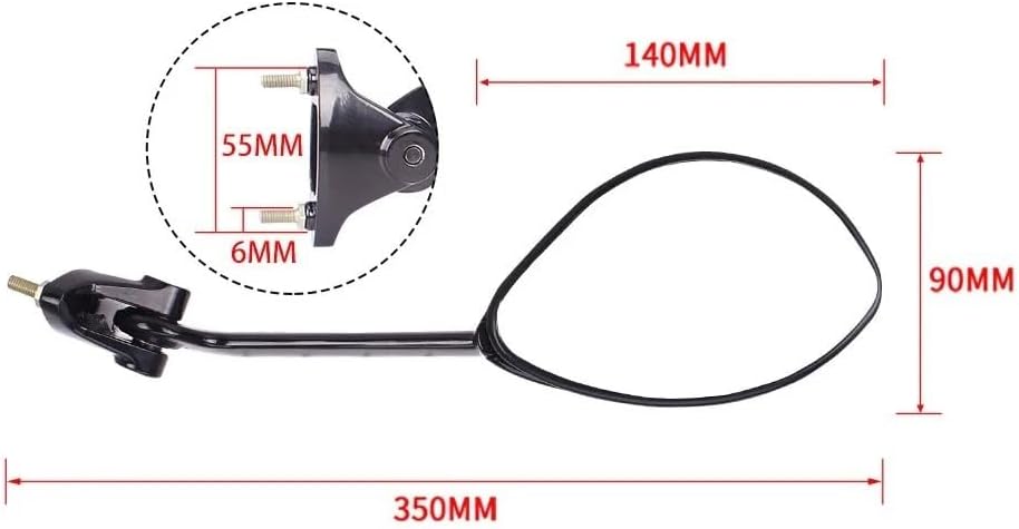 バイクサイドミラー ミラーバックミラー反転カワサキ ZX-14R ZZR1400