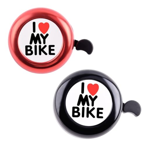 Una interessante campana per biciclette - Campana per biciclette mini, adatta per mountain bike e bici da strada. Suono forte, 70 decibel, tono chiaro. Per adulti, bambini, ragazzi e ragazze.