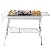 LEADZM Holzkohlegrill, Edelstahl Camping Klappgrill,100x31x71cm Außen, Terrasse, Camping, Grillparty, 5-10 Personen Verwendung