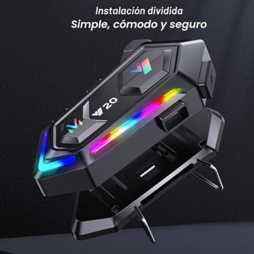 Auriculares casco moto impermeables IPX6 con conectividad Bluetooth 5.3 estable 7