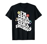 Retro Groovy Im Cena Doing Cena Things Funny Mother's Day T-Shirt