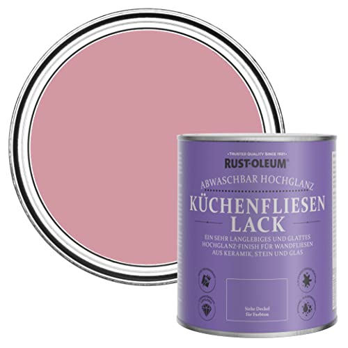 Rust-Oleum abwaschbare Küchenfliesenlack in rosa mit Hochglanz Finish - Altrosa 750ML