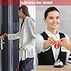 Flintronic 10Pcs Plastic Number with Key Rings, Engraved Numbered Tags, Plastic ID Tag Table Numbers, Discs Number-Tags for Office, Hotel, Mailbox, Dormitory (1-10 Red) #4