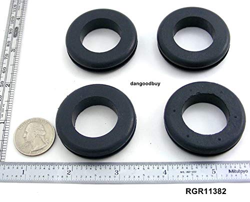 Pkg Of 2 - Push-In Grommet - Sbr Rubber- Fits Panel Hole 1 3/8" Inch, Inner Diameter 1", Fits Panel Thickness 7/64" #TOP3