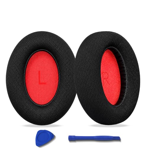 Repuesto de Almohadillas para Auriculares 1MORE SonoFlow/SonoFlow SE/SonoFlow Pro, Almohadillas de Cuero con Espuma de Memoria, Extra Gruesas, 1 Par, Negro con Tela de Malla miniatura 1