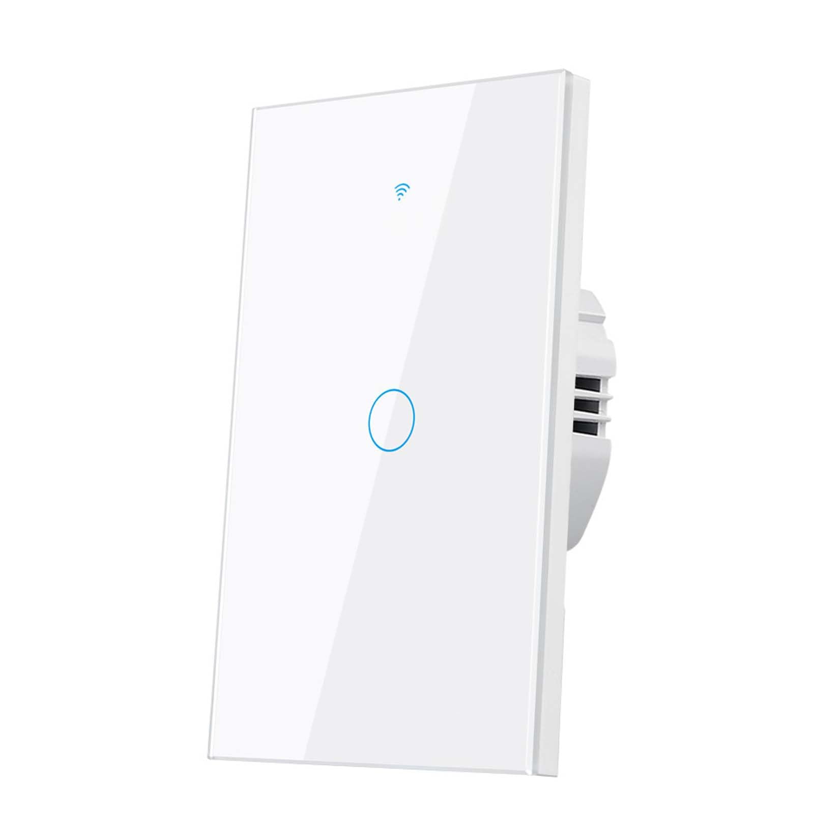 Smart Wi-Fi Light Switch, RF433, No Neutral Wire Required, Compatible with Alexa, Google Home, Smart Life App (1-Gang)