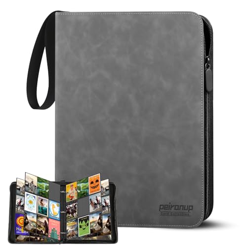 Trading Card Album, 540 Cards Scrapbook with Zip, 30 Pages Portable Waterproof Cards Book Large Compatible with Sports Cards