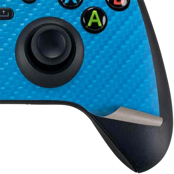 Skinit Decal Gaming Skin Compatible with Xbox Series X Controller - Blue Carbon Fiber Specialty Texture Material Design