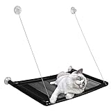GROSSE KATZENFENSTERBETT: Die Länge der Fensterliegeplatz für Katzenstangenfenster beträgt 67 cm und die Breite 39 cm, die Schnurlänge aus Edelstahl 52 cm. Saugnapfdurchmesser 9 cm. Die Liegeplatte für Fensterbank für alle Arten von Katzen - Diese Katzenfenstersitz-Hängematte ist für kleine, große oder 2 Katzen geeignet, die gleichzeitig an bleiben.