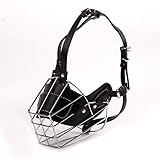 YUXIN ZHAOCHEN Ajustable de Cuero hocico del Perro de Animal doméstico Boca Cesta Máscara Sin Corteza Anti-Morder Jaula Flexible Correas Anti Copia de bozales Pequeño Perro Grande