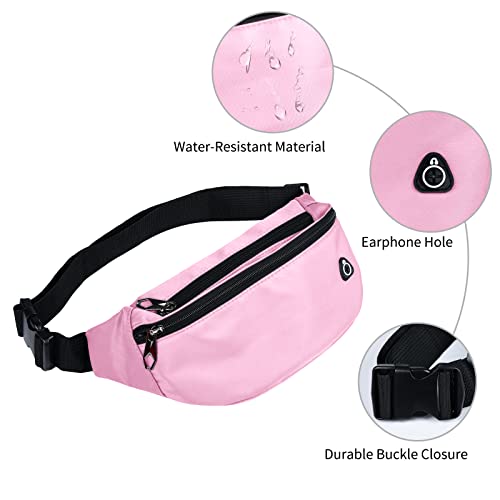 Image of Fanny Packs for Men and Women, Water-Repellent Sports Waist Pack Bag for Travel Hiking Running Hands-free