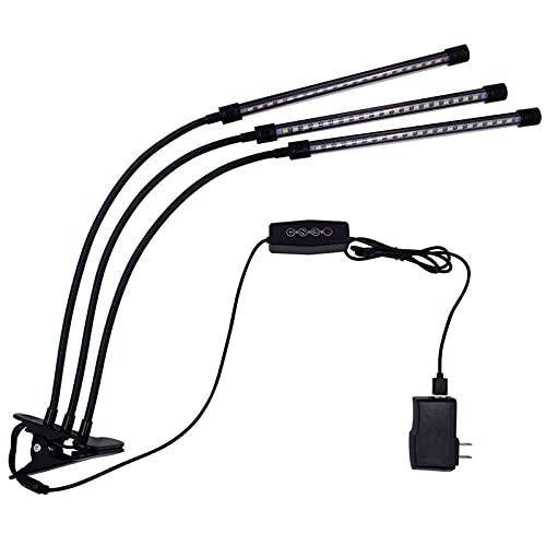 Lampe pour plantes de bureau avec pince et variateur pour salon sombre