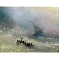Amazon.co.jp: 12 枚の絵画 嵐の前の海 1856 年の波 海岸ビーチ